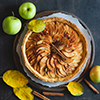 Homemade apple pie. fall baking concept